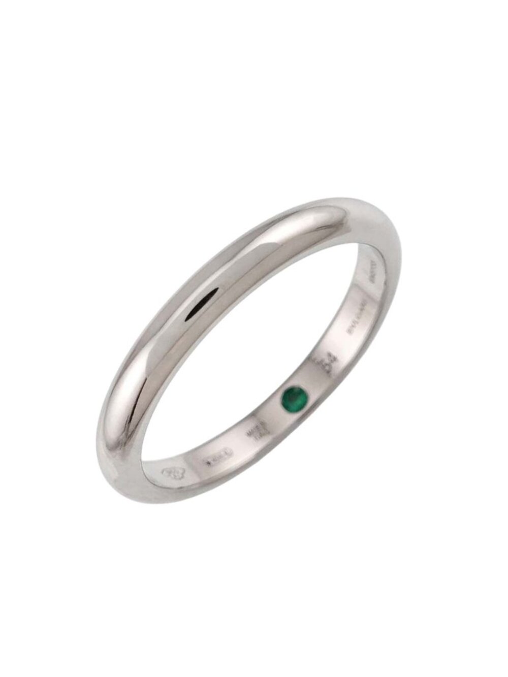 Bvlgari Rome Amor 54 Ring Emerald Platinum